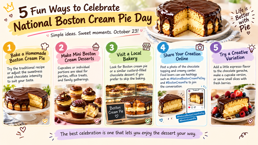 5 Fun Ways to Celebrate National Boston Cream Pie Day
