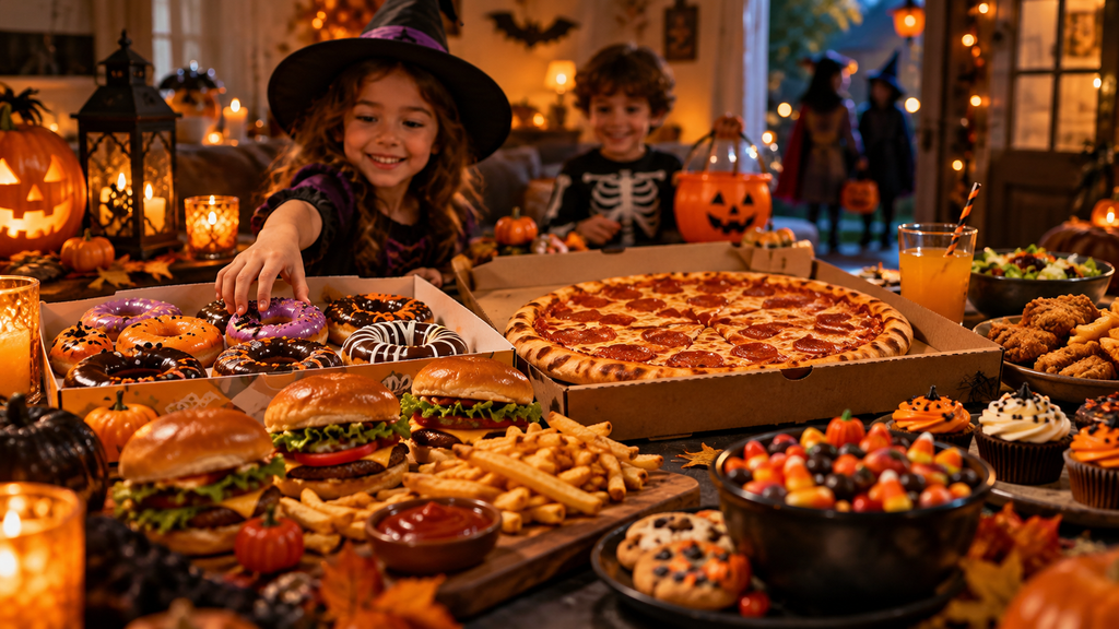 Cozy Halloween Feast with Trick-or-Treaters halloween food deals