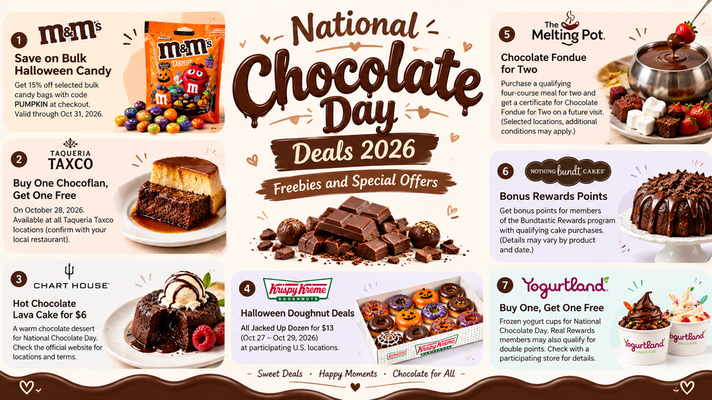 National Chocolate Day Deals 2026 Freebies and Special Offers